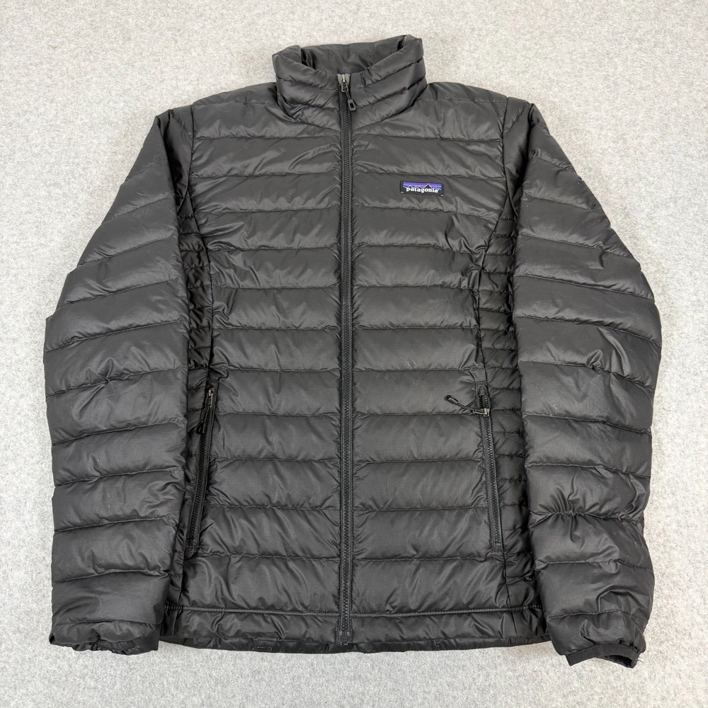 Patagonia Down Sweater Jacket Womens Medium Black Gorpcore Outdoors Hiking
